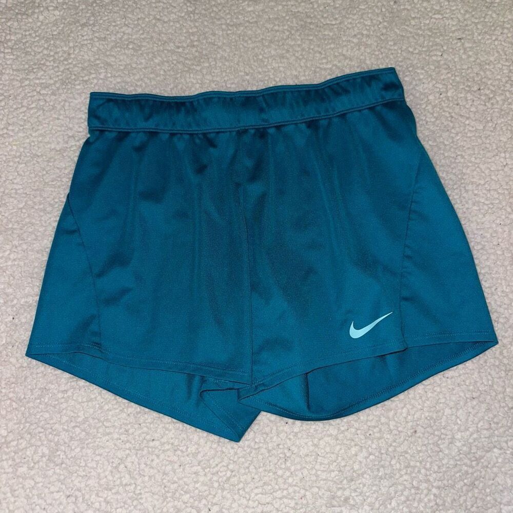 Nike Dri-Fit Women’s Teal Blue Knit Shorts Size Small EUC
